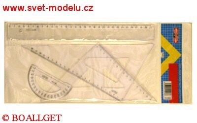 Souprava pravítek 851 velká KOH-I-NOOR  transparent