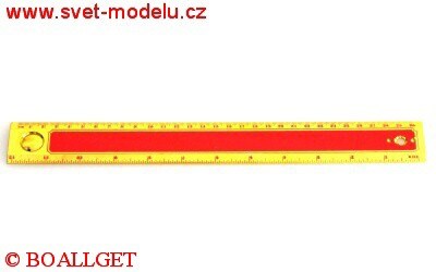 Pravítko 30 cm se zlatým okrajem