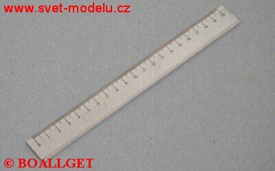 Pravítko 20 cm transparent