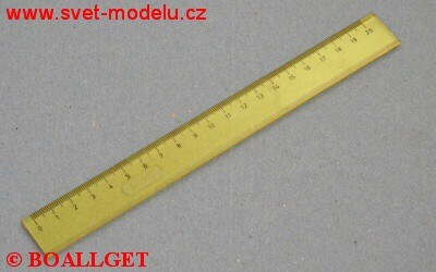 Pravítko 20 cm fluo