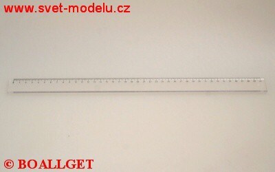 Pravítko 40 cm transparent