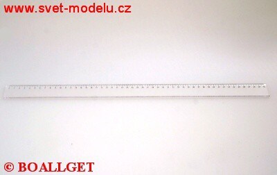Pravítko 50 cm transparent