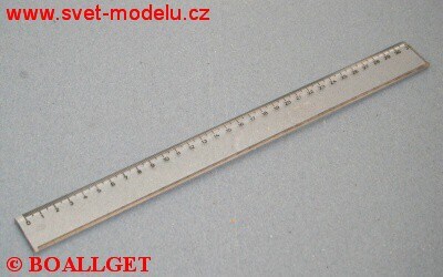 Pravítko 30 cm transparent