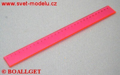 Pravítko 30 cm fluo