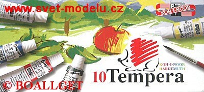 Temperov barvy  sada 10 ks tuba  16 ml  KOH-I-NOOR 162551