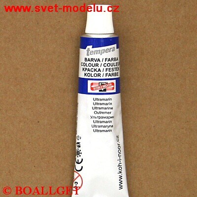 Temperová barva 16 ml ultramarin (tmavě modrá) tuba KOH-I-NOOR