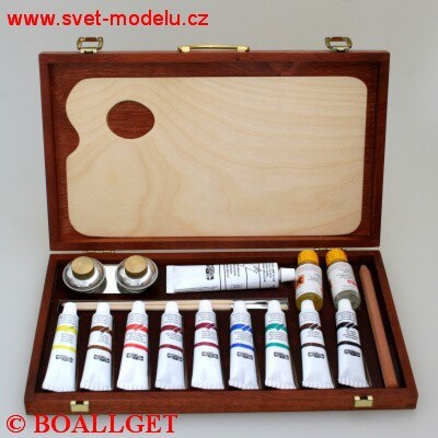 Mánes - olejové barvy 10 odstínů kazeta