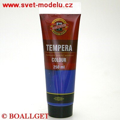 Temperová barva 250 ml ultramarin (tmavě modrá) tuba KOH-I-NOOR