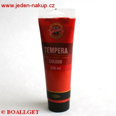 Temperová barva 250 ml světle červená tuba KOH-I-NOOR