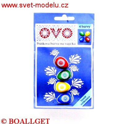 Barvy na vejce - sada 4 barev - práškové