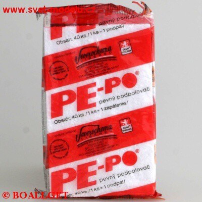 Pe-po tuhý podpalovač  40 ks ( podpalů )