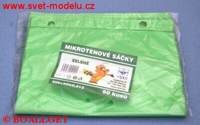 Sáček mikroten 20 x 30 / 12 mic  1 bal / 50 ks  barevné PEVNÉ