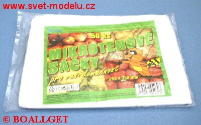 Sáček mikroten 25 x 35 / 8 mic  1 bal / 50 ks