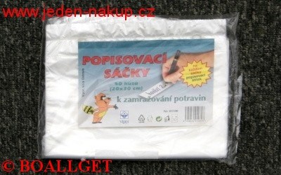 Sáček zamrazovací 20x30/17 s etiketou na popis