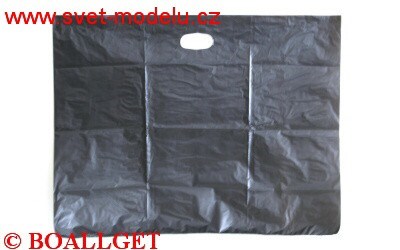 Taška 76x60/ 30my HDPE průhmat černá
