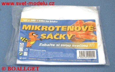 Sáček mikroten 16 x 24 / 8 mic  1 bal / 50 ks
