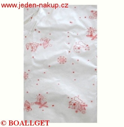 Sáček vánoce celofán 20x35 potisk 