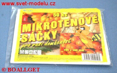 Sáček mikroten 20 x 30 / 8 mic  1 bal / 50 ks