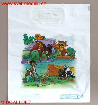 Taška  ZVÍŘÁTKA U POTOKA igelitová s průhmatem 39 x 50 cm 
