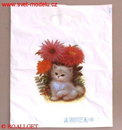 Taška  KOČKA  igelitová s průhmatem 39 x 50 cm 