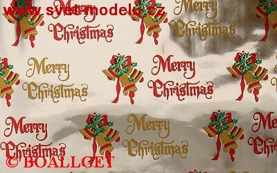 Vánoční balicí folie 1. vzor 50x70 cm