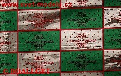 Vánoční balicí folie 2. vzor 50x70 cm