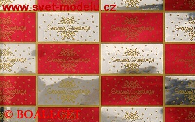Vánoční balicí folie 3. vzor 50x70 cm