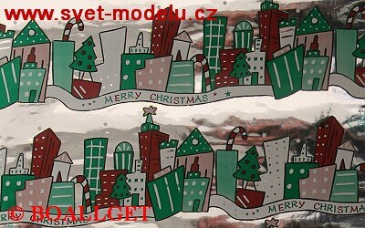 Vánoční balicí folie 4. vzor 50x70 cm