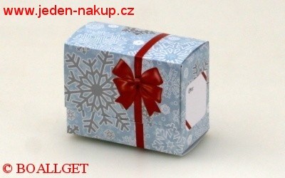 Krabička vánoce 10x5,5x7,5 cm - 3. vzor