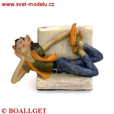 Keramický skřítek v knize 451896