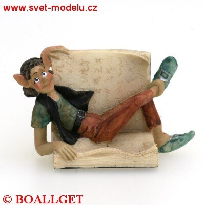 Keramický skřítek v knize 451896