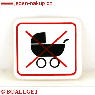 Cedulka zákazová KOČÁREK venkovní