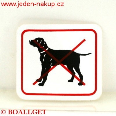 Cedulka zákazová PES venkovní