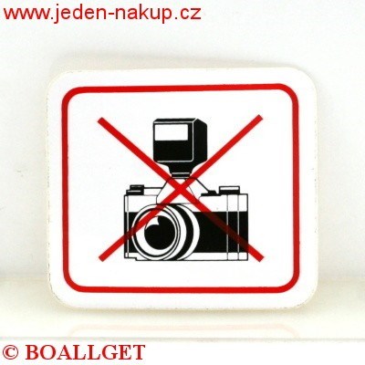 Cedulka zákazová FOCENÍ vnitřní