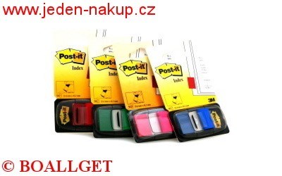Plastové záložky Post-it 25,4x43,2mm - 50 ks
