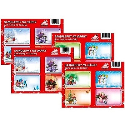 Dárkovky VÁNOCE Aria samolepky