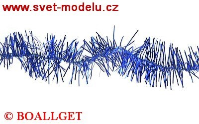 Řetěz úzký modrý vánoční 2 m