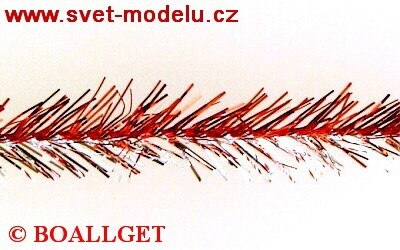 Řetěz široký červený vánoční 1,8 m