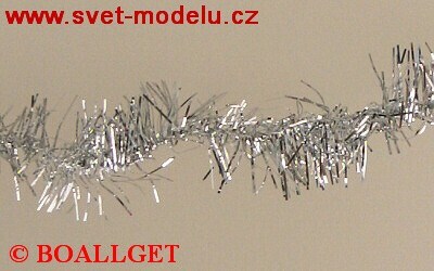 Řetěz stříbrný vánoční 2 m