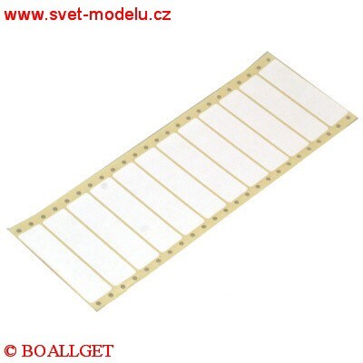 Samolepící etikety pro VT s vodící perforací 89x23,4 jednořadé 6000 etiket