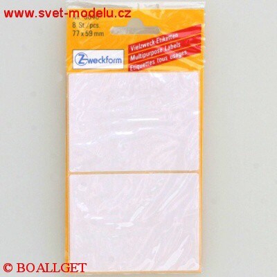 Samolepící etikety 77x59  8 ks