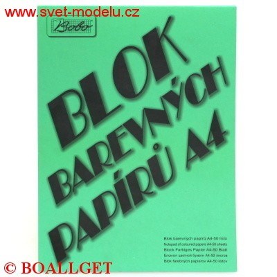 Blok BOBO 50 listů v jedné barvě