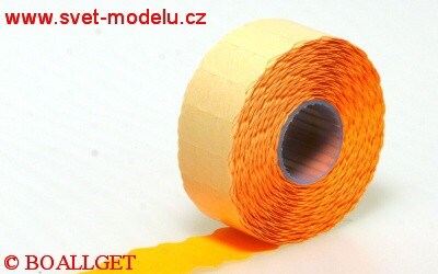 Samolepící etikety cenové 26x12 Contact signální barevné