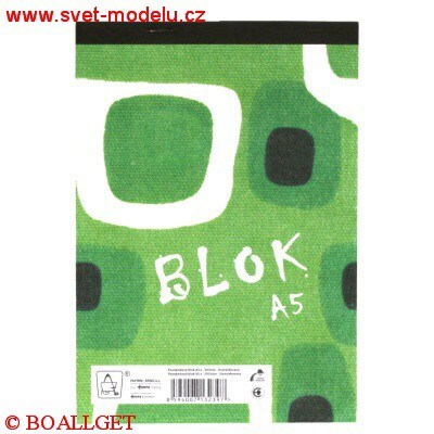 Blok 15055 eko - A5 čtverečkovaný, 50 listů