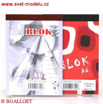 Blok 16054 eko - A6 linkovaný, 50 listů