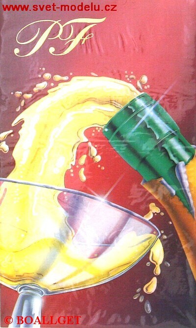 Přání do obálky vánoce - Šampaňské