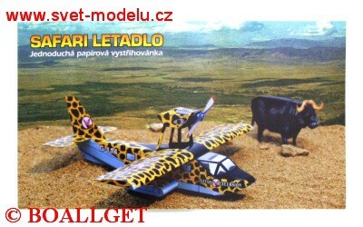 Vystřihovánka Safari letadlo
