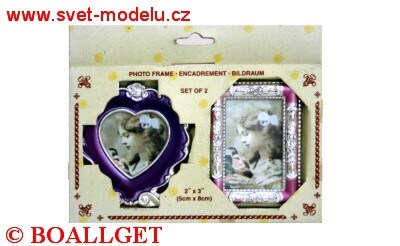 Fotorámeček 2 ks ( srdíčko + obdélník )