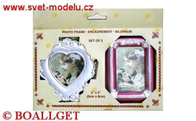 Fotorámeček 2 ks ( srdíčko + obdélník )