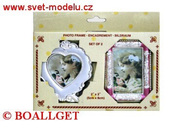 Fotorámeček 2 ks ( srdíčko + obdélník )